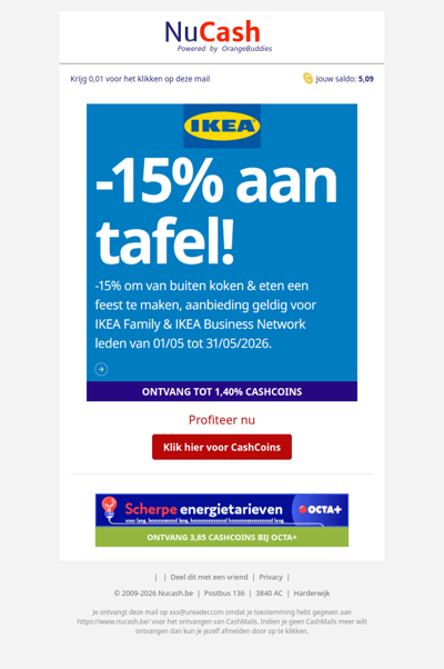 15% korting bij IKEA!