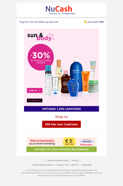 -30% op geselecteerde merken bij ICI PARIS XL!