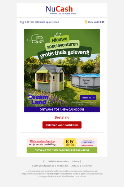Nieuwe speelavonturen gratis thuis geleverd!