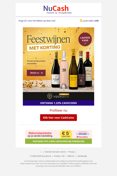 Feestwijnen met korting bij Wijnbeurs!