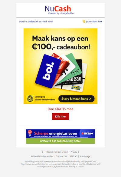 100,- EUR cadeaubon winnen?