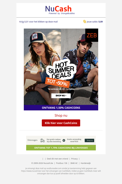 HOT Summer Deals: scoor nu tot -50%