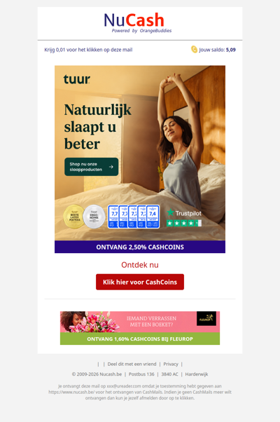 Ontdek nu de slaapproducten van Tuur!