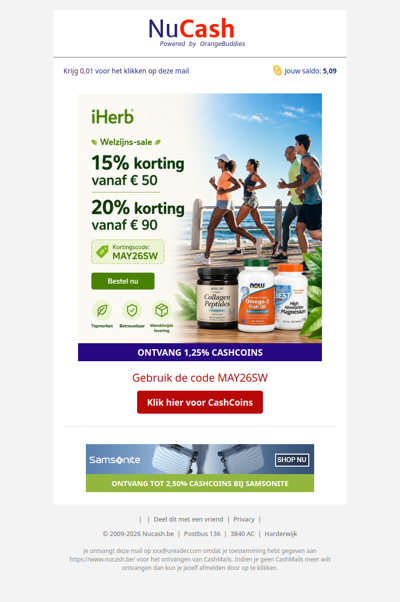 Welzijns-sale: ontvang tot 20% korting!