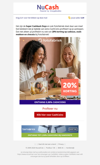 20% korting op cadeaus bij Fotofabriek!