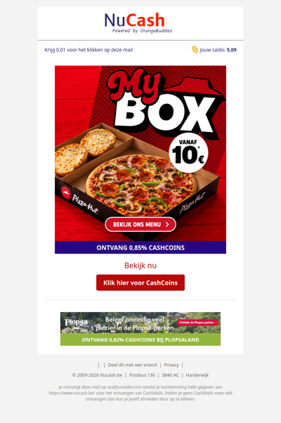 Tijd voor Pizza Hut? Ontdek de My Box deals