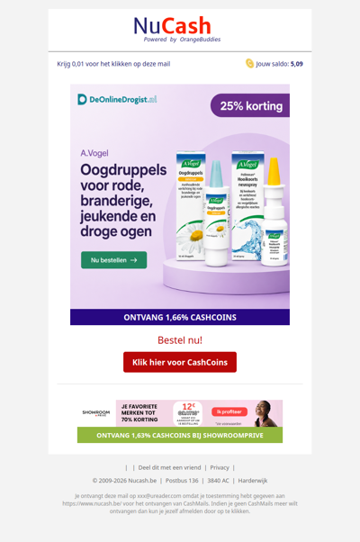 Tijdelijk 25% korting op A.Vogel bij De Online Drogist