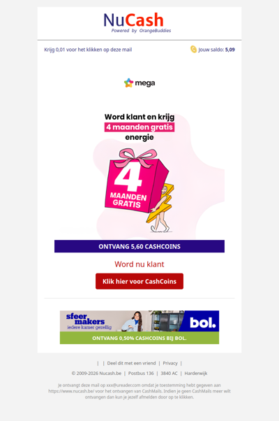 Krijg 4 maanden gratis energie