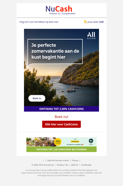 Boek nu jouw zomervakantie aan zee
