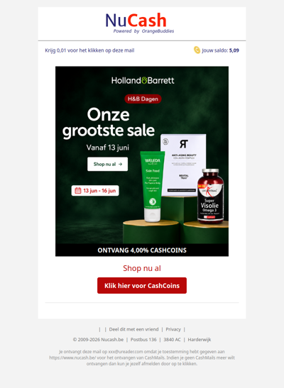 Groot voordeel tijdens de H&B Dagen