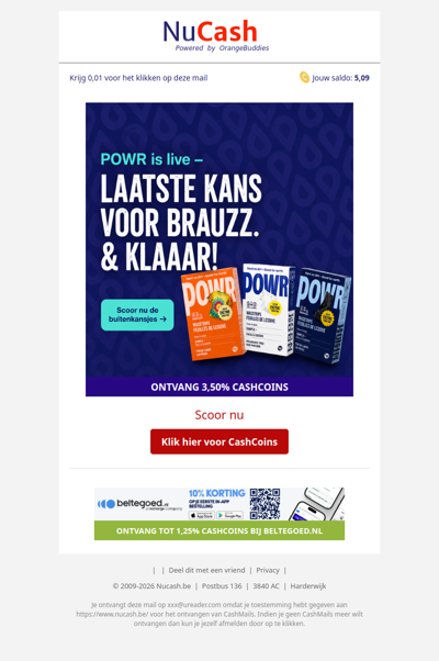Scoor nu de buitenkansjes van POWR