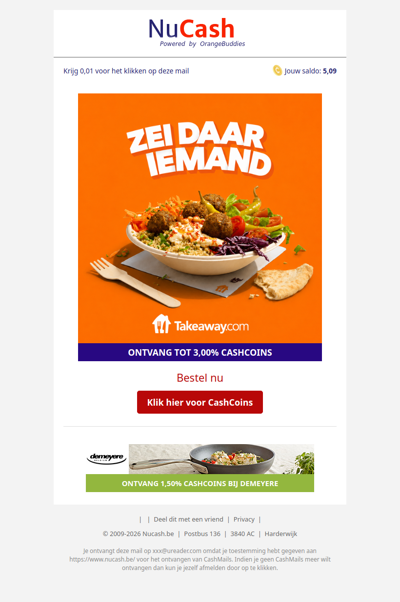 Trek in iets lekkers? Bestel met Takeaway.com