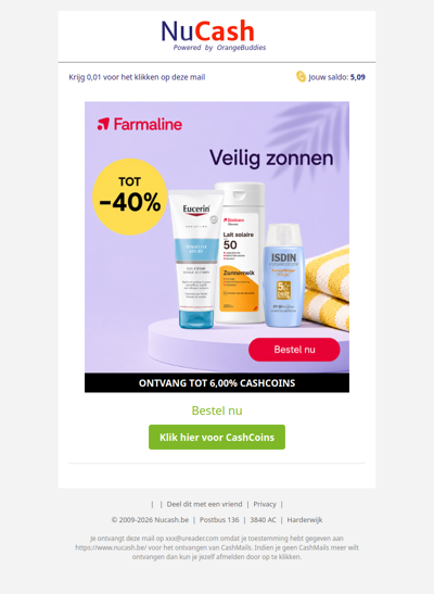 Veilig zonnen met topmerken tot -40% korting