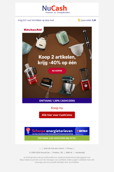 Upgrade je keuken met KitchenAid en profiteer van -40%