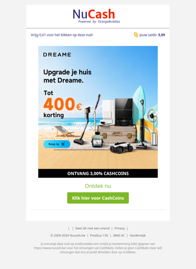 Zomerdeals: tot 400 EUR korting bij Dreame