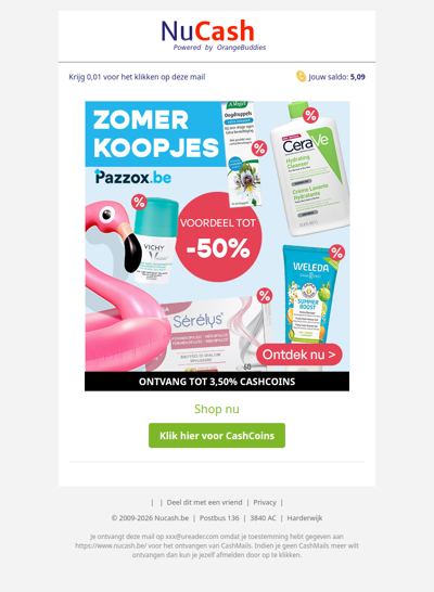 Zomerkoopjes tot 50% voordeel bij Pazzox!