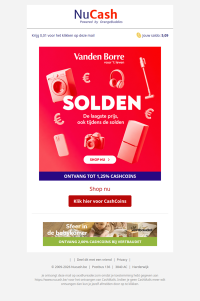 Solden bij Vanden Borre
