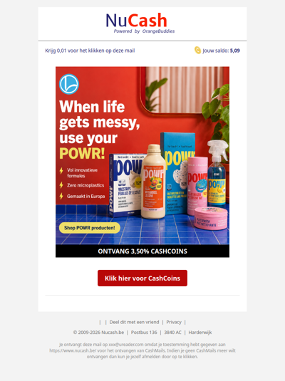 Shop POWR en bespaar op je dagelijkse schoonmaak!