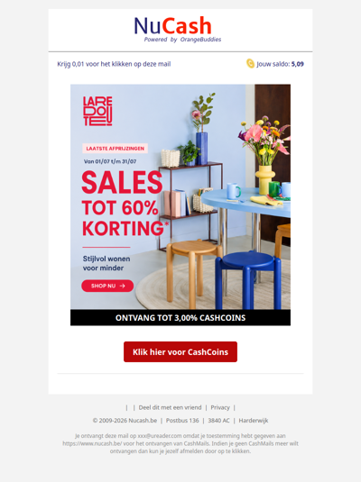 Maak van je huis een droominterieur – tot 60% korting.