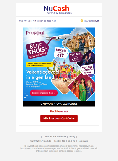 Blijf thuis summerdeals bij Plopsaland De Panne!