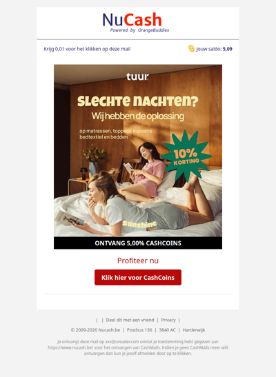 10% korting op bij Tuur Sleep