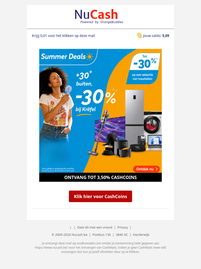 Summer Deals bij Krëfel: profiteer van tot wel 30% korting op geselecteerde toestellen! ☀️