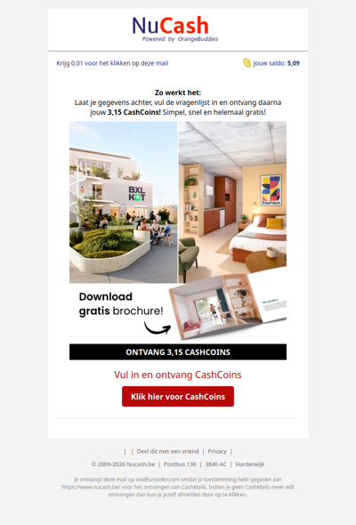 Ontvang snel 3,15 CashCoins!