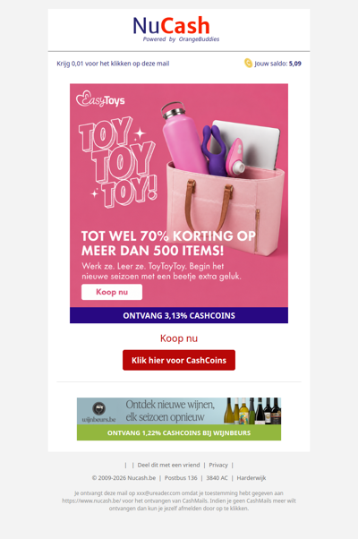 Tot 70% korting bij EasyToys