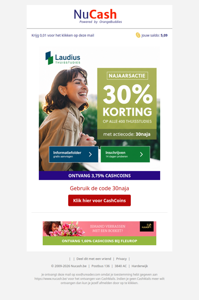 30% korting op alle 400 thuisstudies