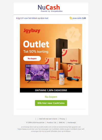Tot 50% korting op Outlet-deals bij Joybuy