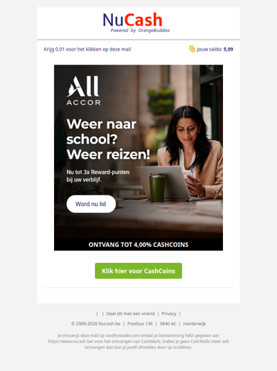 Boek je volgende verblijf met tot 3x Reward-punten