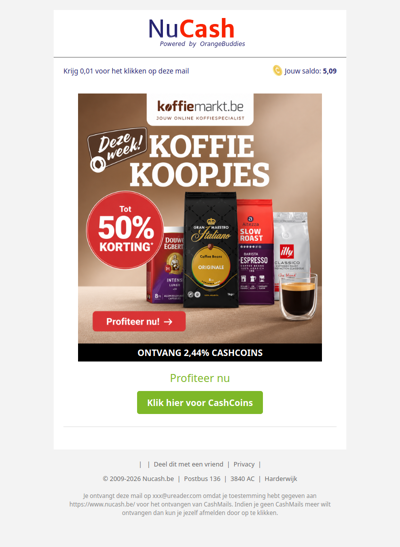 Koffiekoopjes: tot 50% korting!