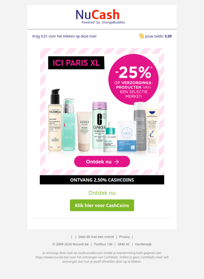 Verwen jezelf met 25% korting bij ICI PARIS XL