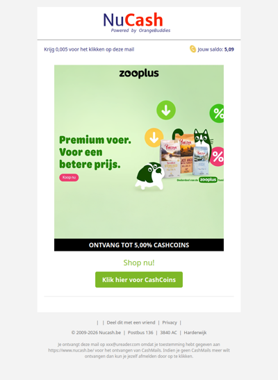 Premium voer voor een betere prijs bij Zooplus!