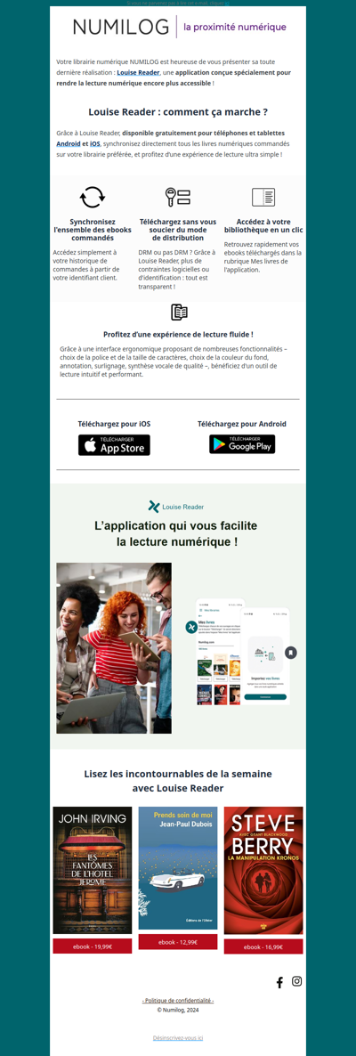 Louise Reader : votre nouvelle application de lecture ebook !