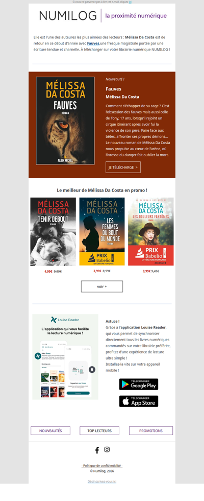 Fauves : le nouveau roman de Mélissa Da Costa