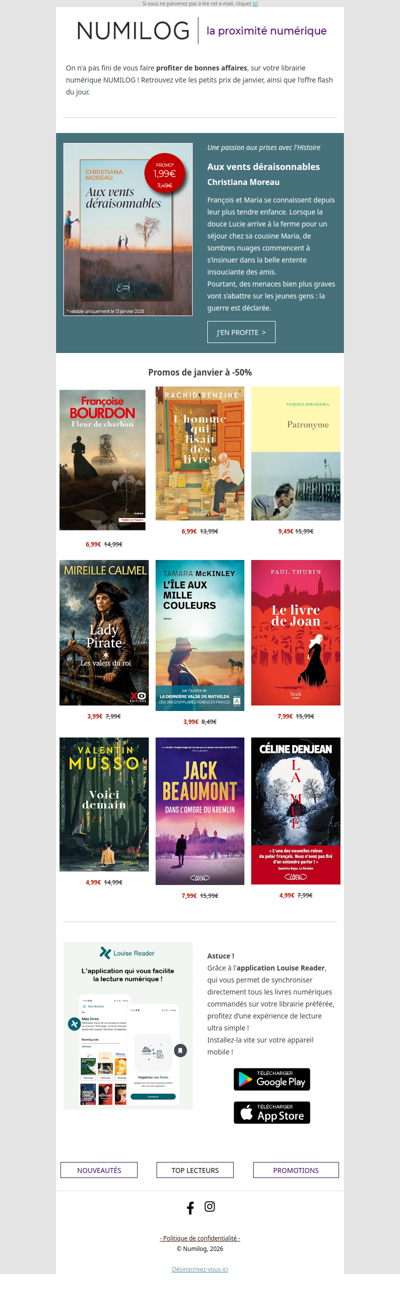 ⏱ Offre flash et promotions de janvier