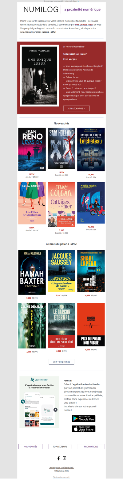 Nouveautés et promo spéciale polar !