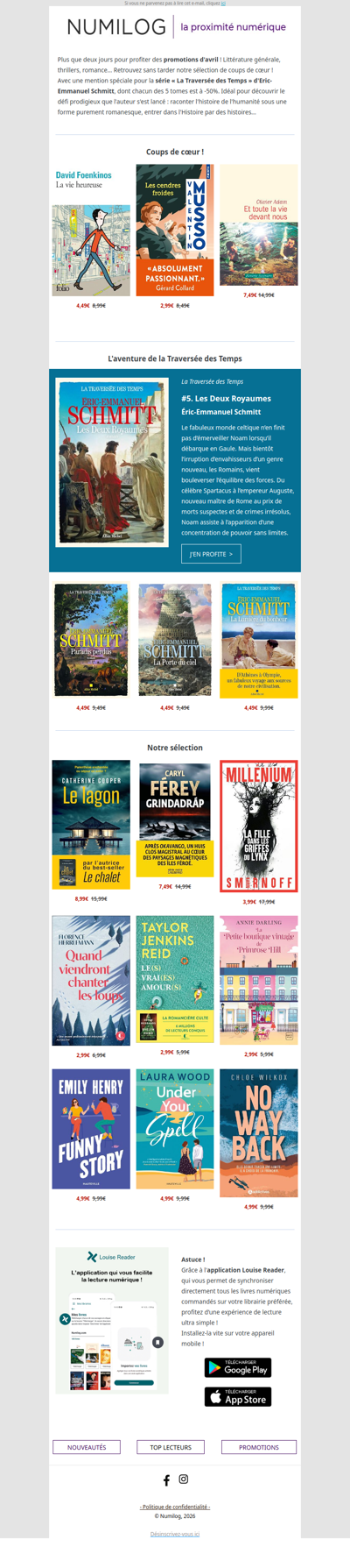 Derniers jours pour les promotions d'avril