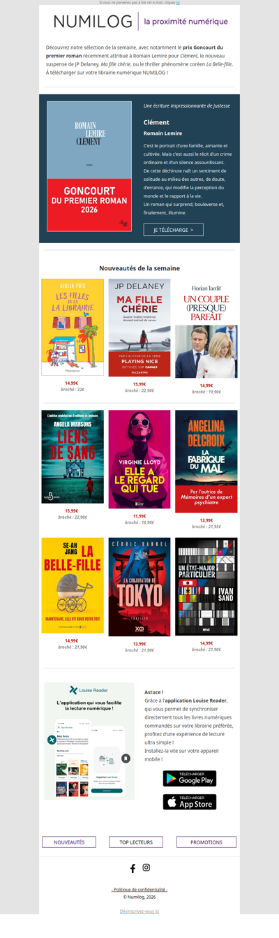 Nos incontournables de la semaine !