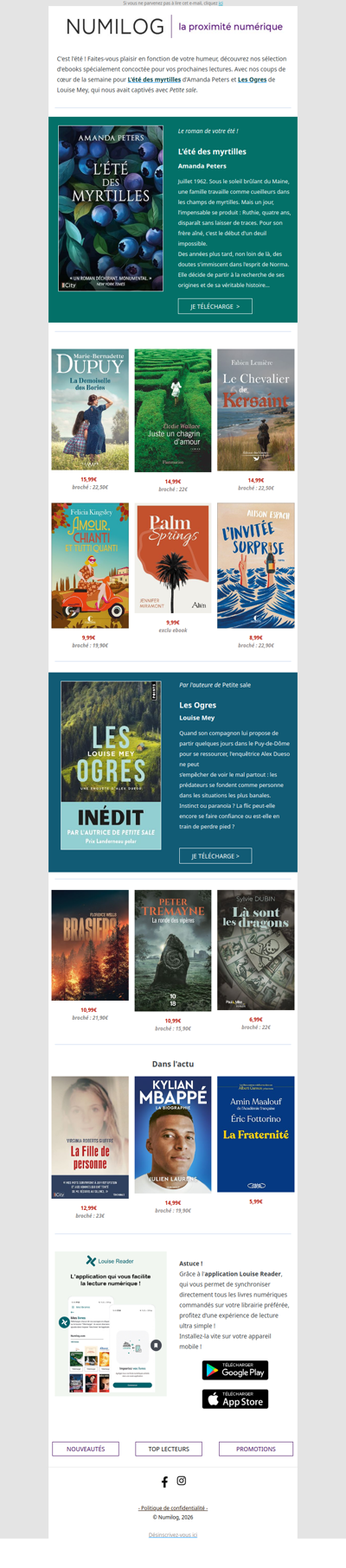Nos coups de cœur de la semaine vous attendent !