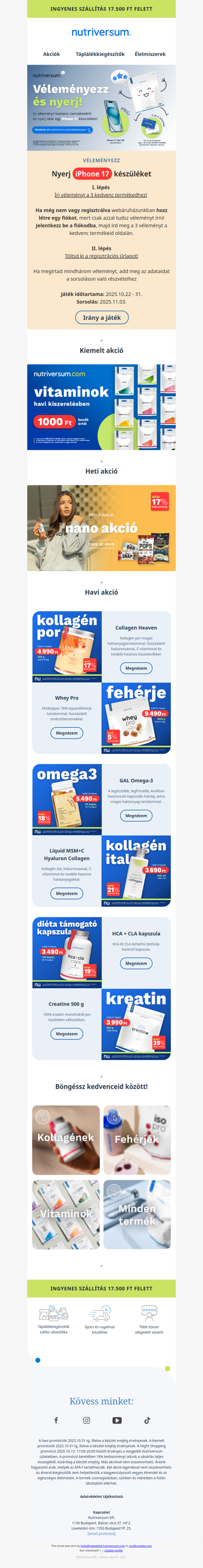 Még 3 Napig 🎁 Nyerj iPhone 17 készüléket!