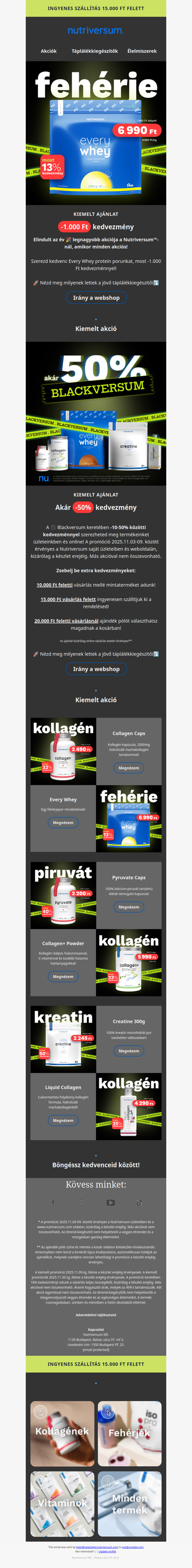 -1.000 Ft 🌟 Every Whey fehérjeporunkra!