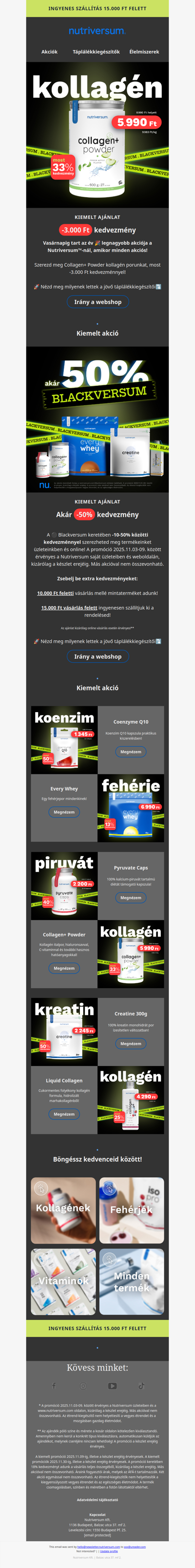 -3000 Ft 🔥 Collagen+ kollagén italporunkra
