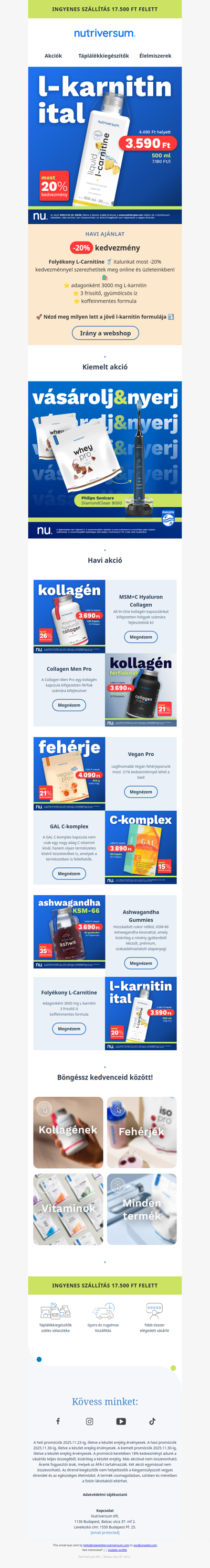 -20% 🔥 Folyékony L-Carnitine formulánkra!