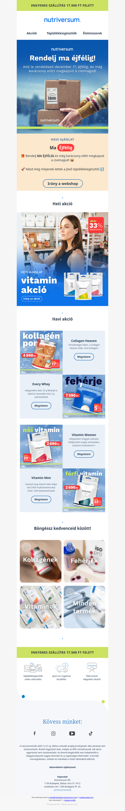 Rendelj MA ÉJFÉLIG 🎁  és még karácsony előtt megkapod a csomagod!