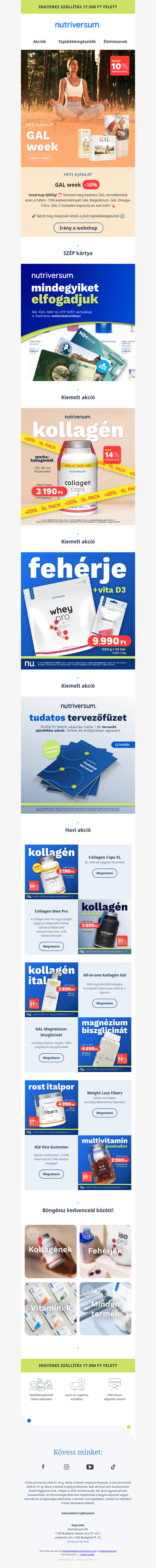 Vasárnap Éjfélig! ⏰ GAL week akció