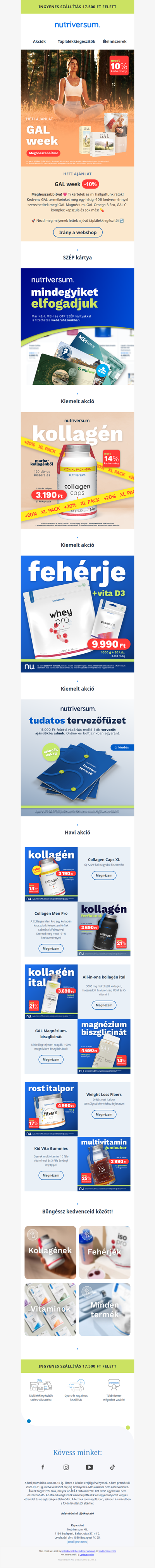 Meghosszabbítva! 💗 GAL week -10% kedvezménnyel!