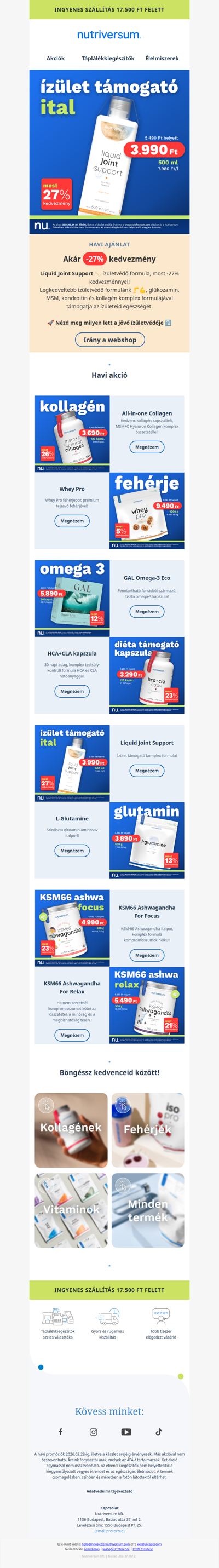 🚀Joint Support Liquid most 1500 Ft-tal olcsóbban