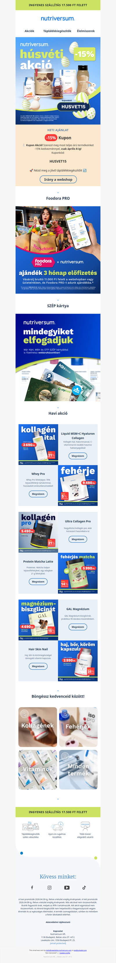 🐰A nyuszi most 15%-os kupont hozott neked! Kattints a részletekért!